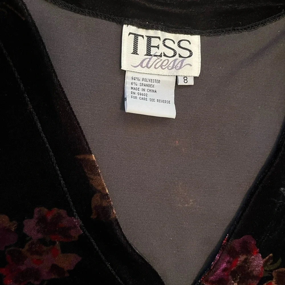 VTG Floral‎ Velvet Jacket Women's 8 Dark Feminine Academia Whimsigoth Romantic